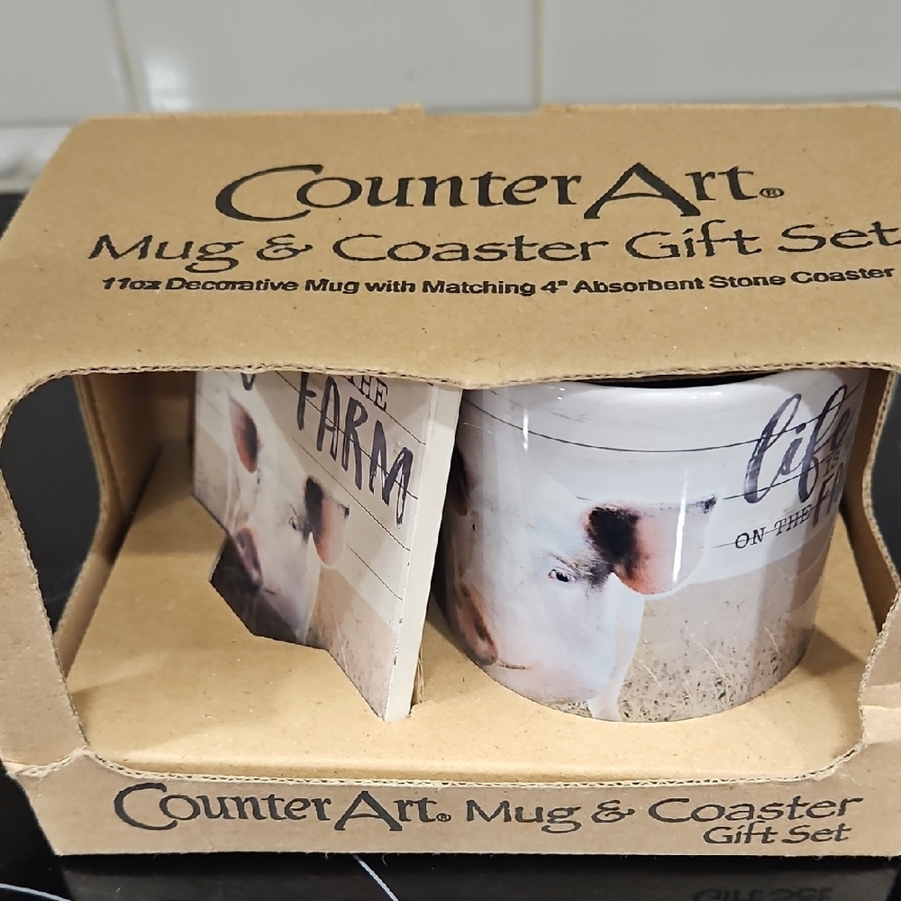 Mug & Coaster Gift Set - White